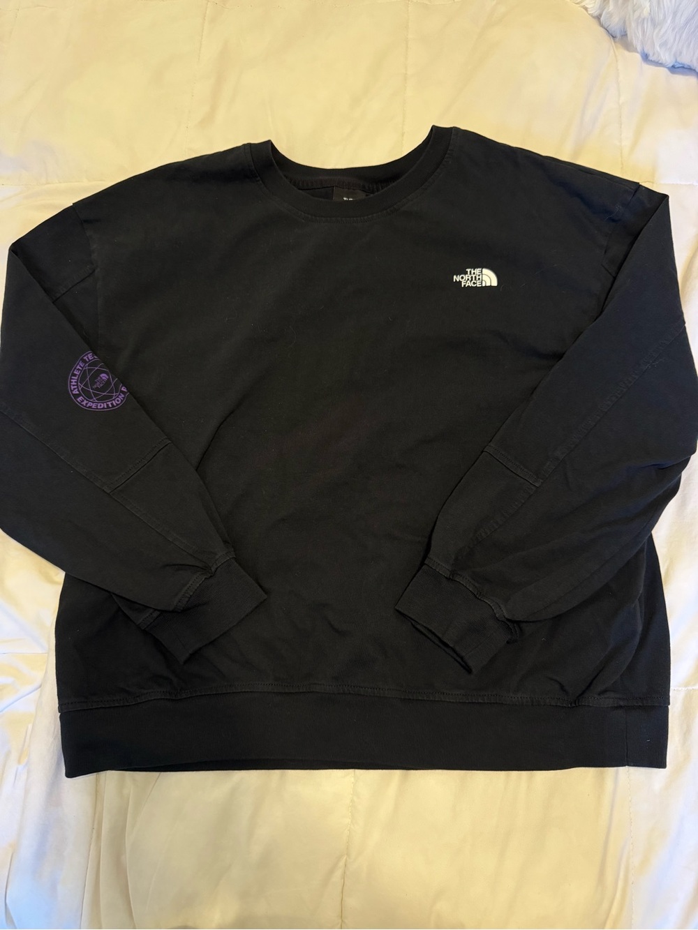 The North Face Men's Black Crewneck with Logo